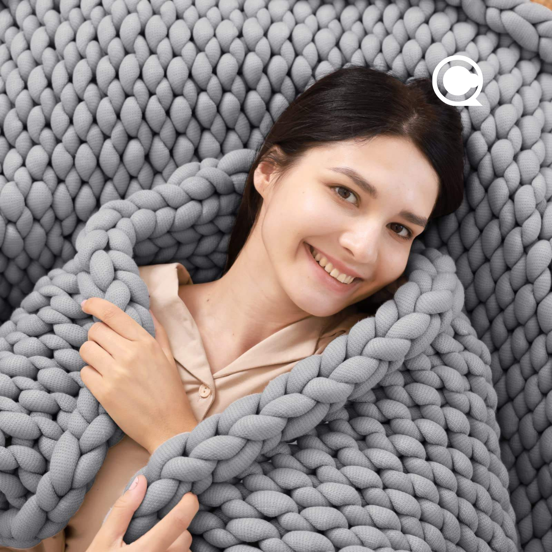 Chunky Knitted Weighted Blanket